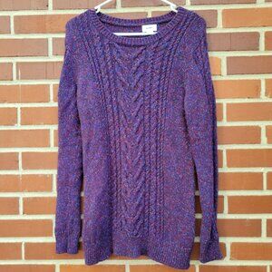 Old Navy - Black, Red, Blue Silver Stitch Pullover Sweater - Size M